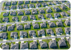 aerial view of homes in Florida